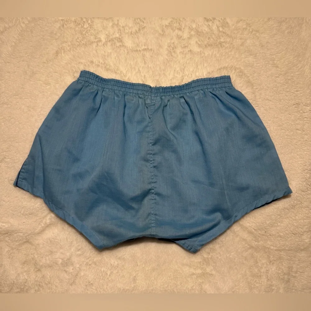 VINTAGE 80s Jockey Light Blue Men's Cotton Boxer Shorts